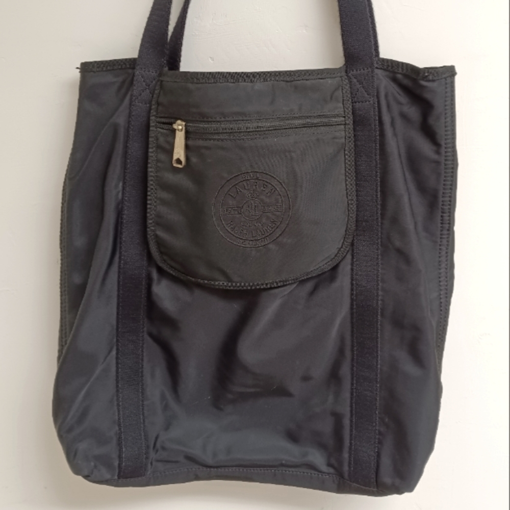 Lauren Ralph Lauren Large Black Tote Bag, Shoulder Bag, Laptop Bag,